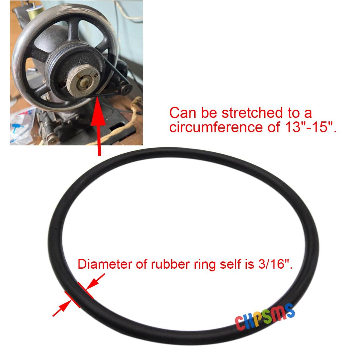 Correa Estirable para Motor de Máquina de Coser CKPSMS 13-15"
