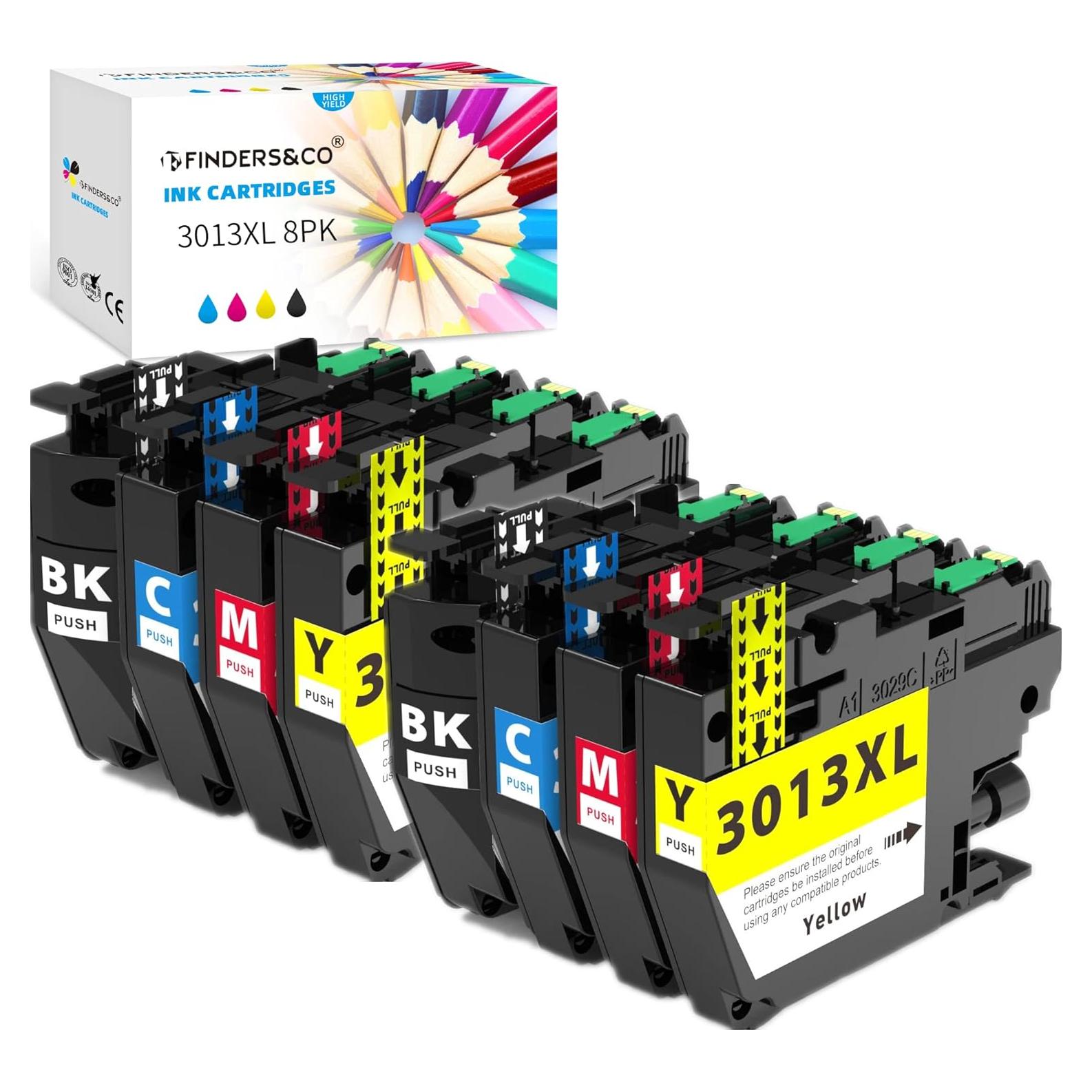 Cartuchos de Tinta F FINDERS&CO LC3013 XL Paquete de 8