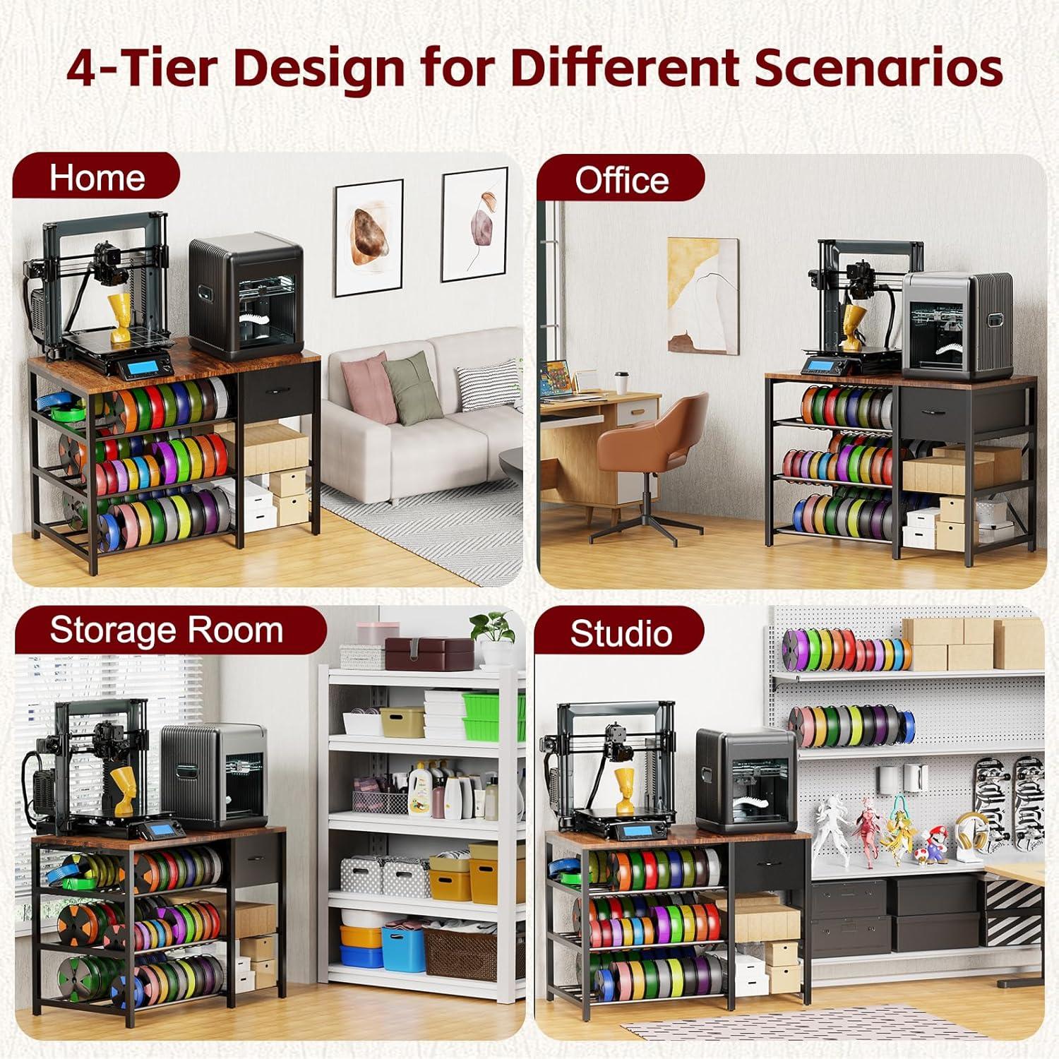 Soporte para Impresora 3D GUULIBERA con Estante y Cajón 19kg