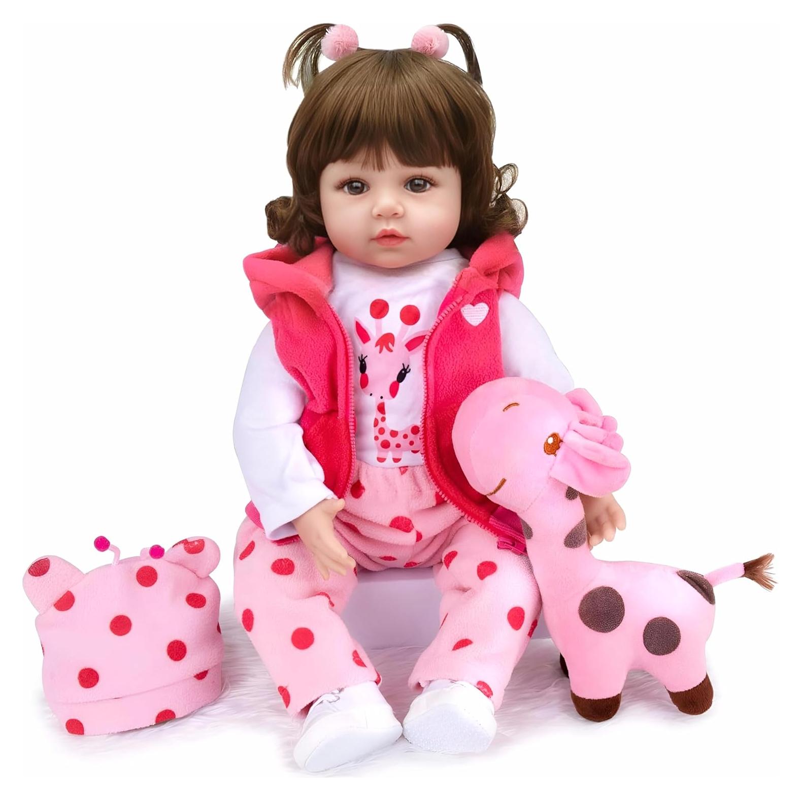 Muñeca Reborn CHAREX 45.72 cm Silicona Suave Accesorios