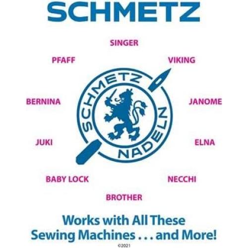 20 Agujas de Máquina de Coser Schmetz Universal - 2 Tarjetas