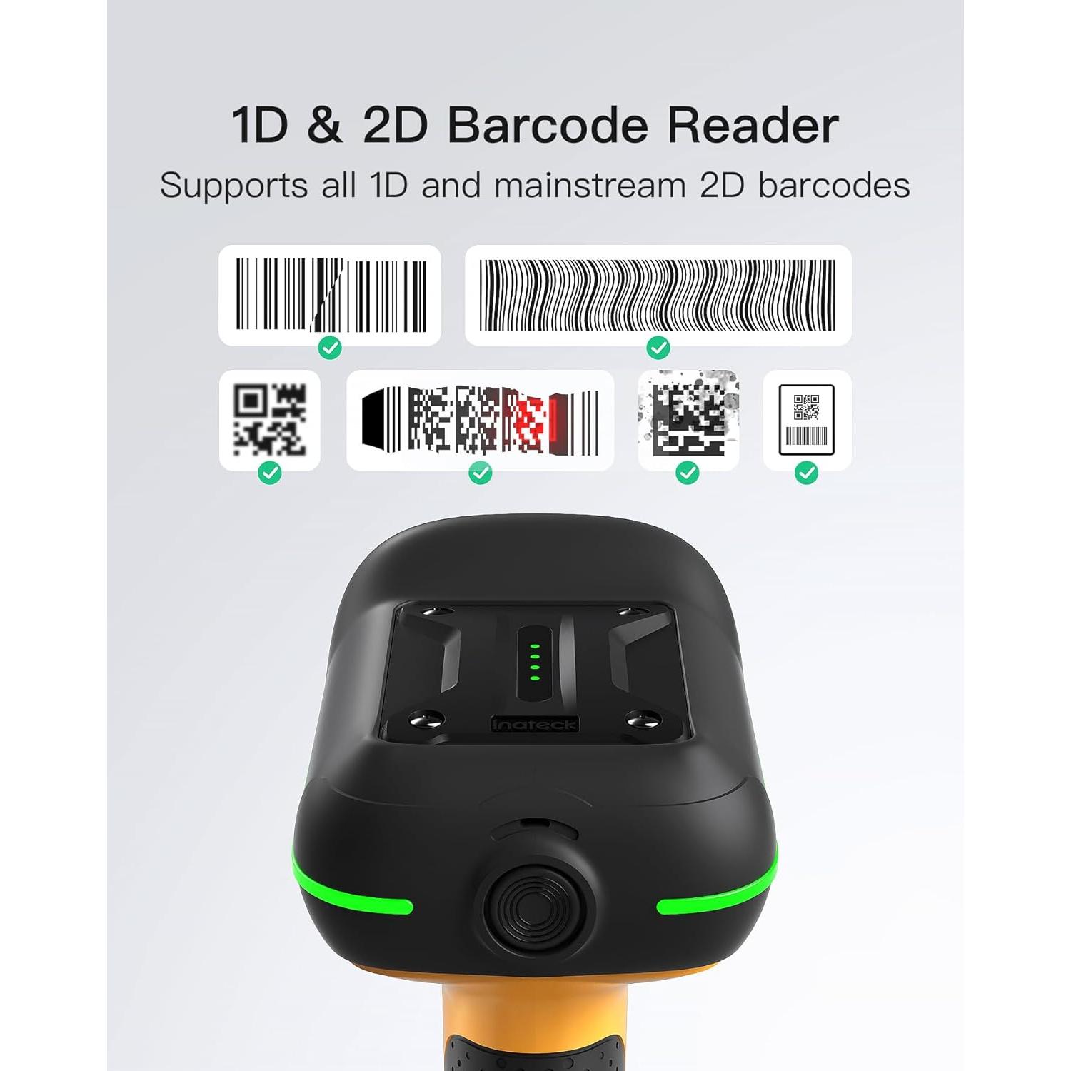 Escáner de Códigos de Barras Inateck BCST-75 IP67 Inalámbrico