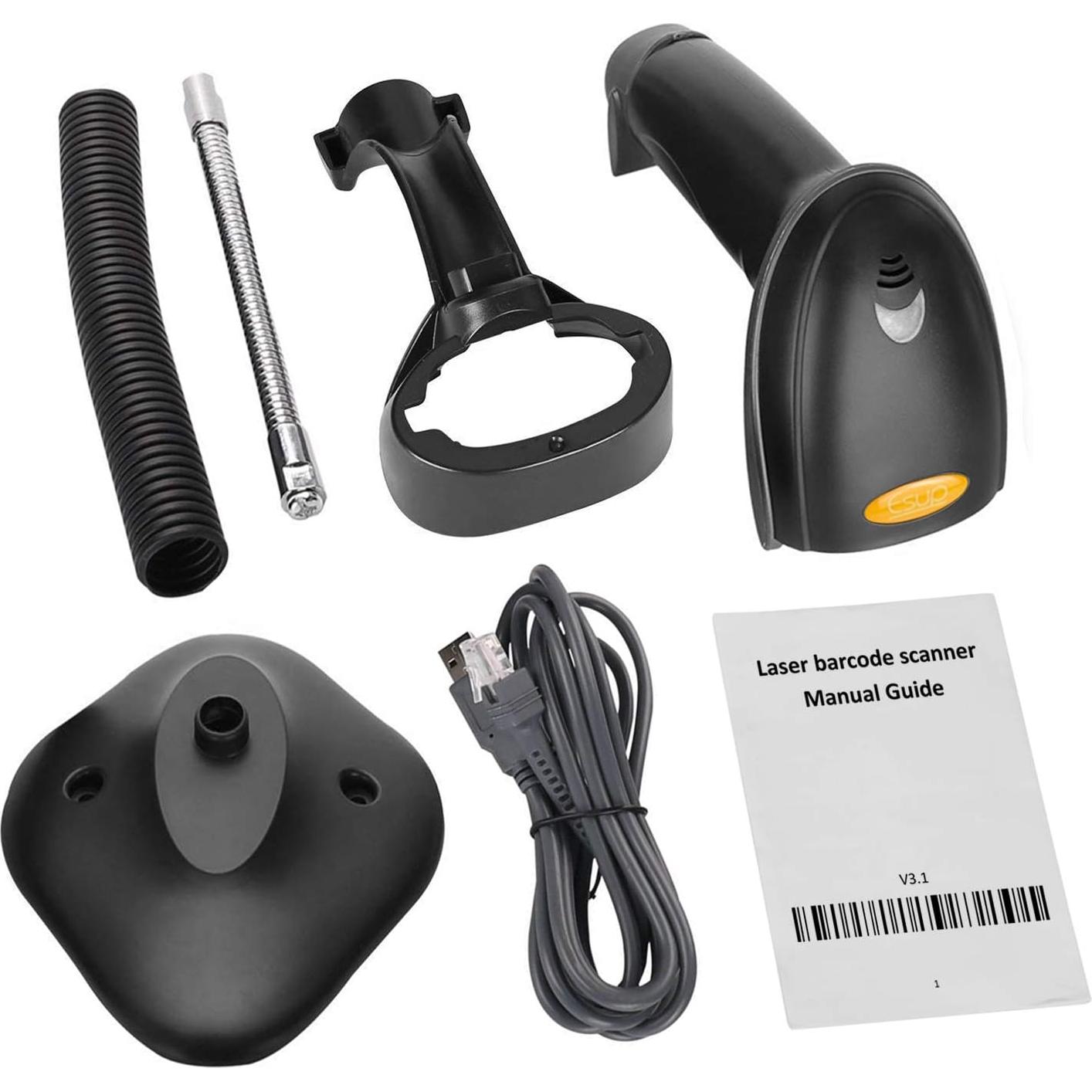 Escáner de Código de Barras Esup ES 3300 USB con Soporte Ajustable