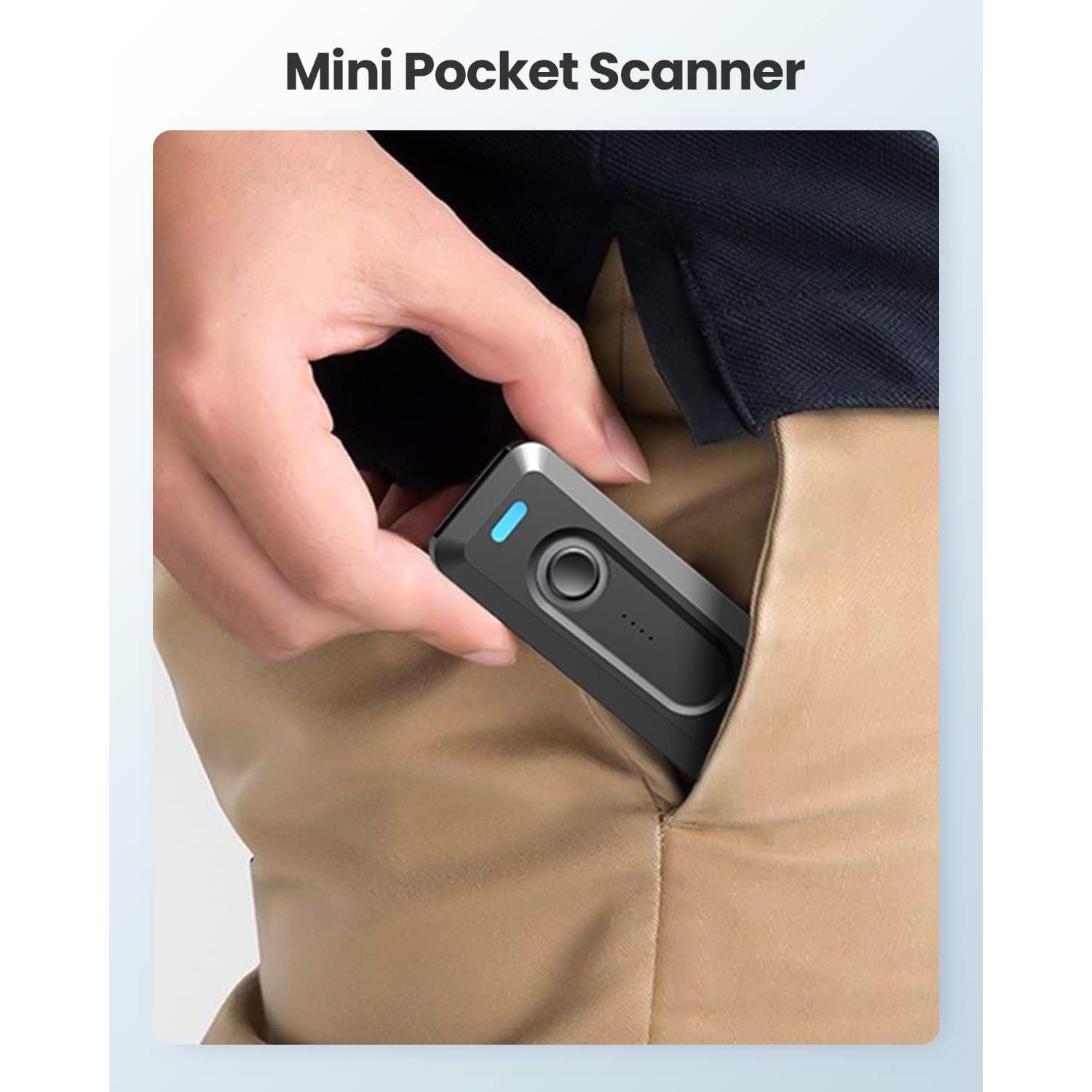 Escáner de Código de Barras Bluetooth Eyoyo Mini 2D Inalámbrico