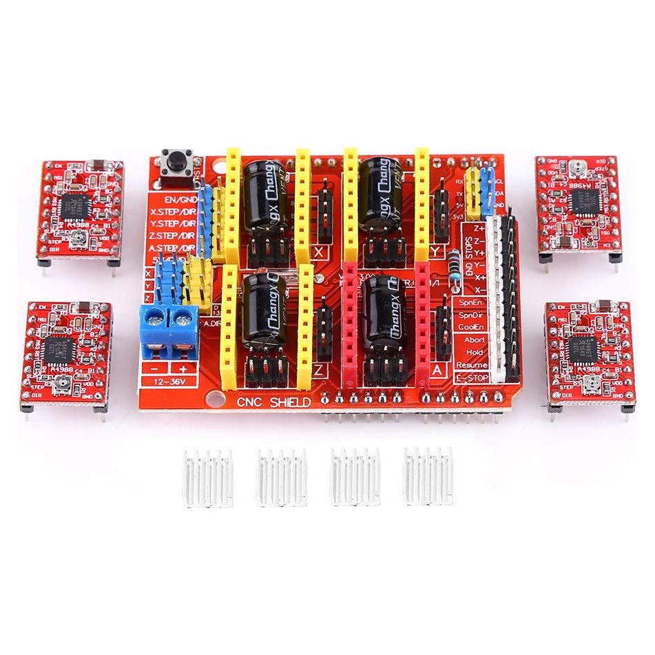 Placa de Expansión CNC V3.0 Haosie + 4 Controladores A4988