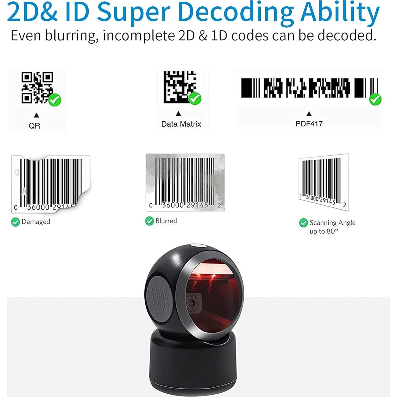 Escáner de Códigos de Barras 2D USB Symcode Automático