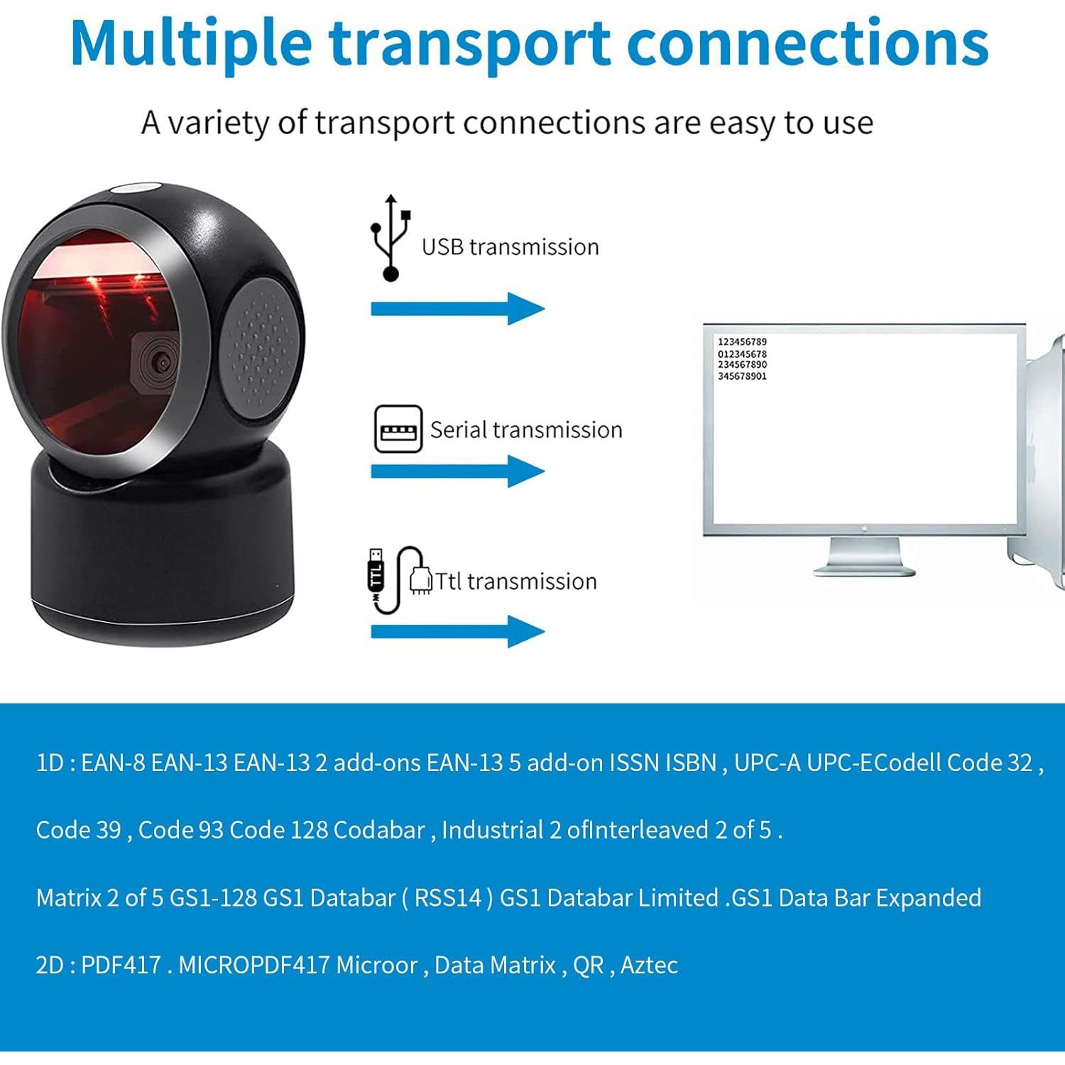 Escáner de Códigos de Barras 2D USB Symcode Automático