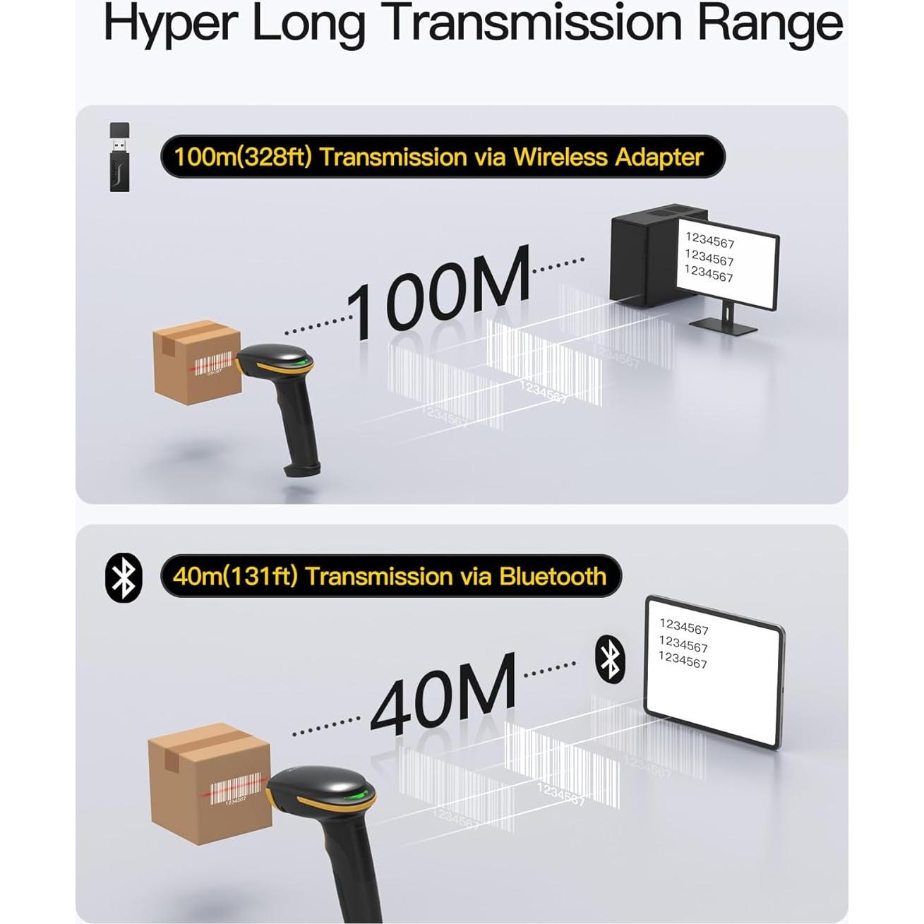 Escáner de Código de Barras Inateck BCST-21 Inalámbrico Bluetooth