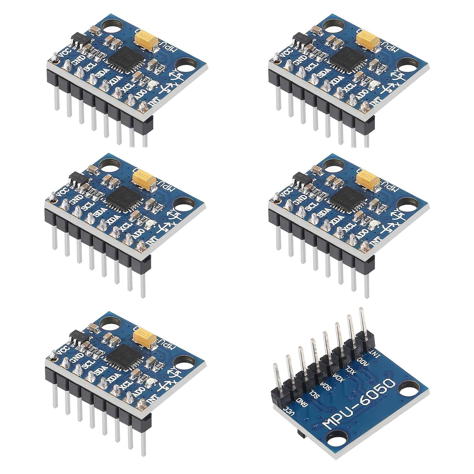 6 Módulos GY-521 MPU-6050 Acelerómetro Giroscopio 3 Ejes IIC