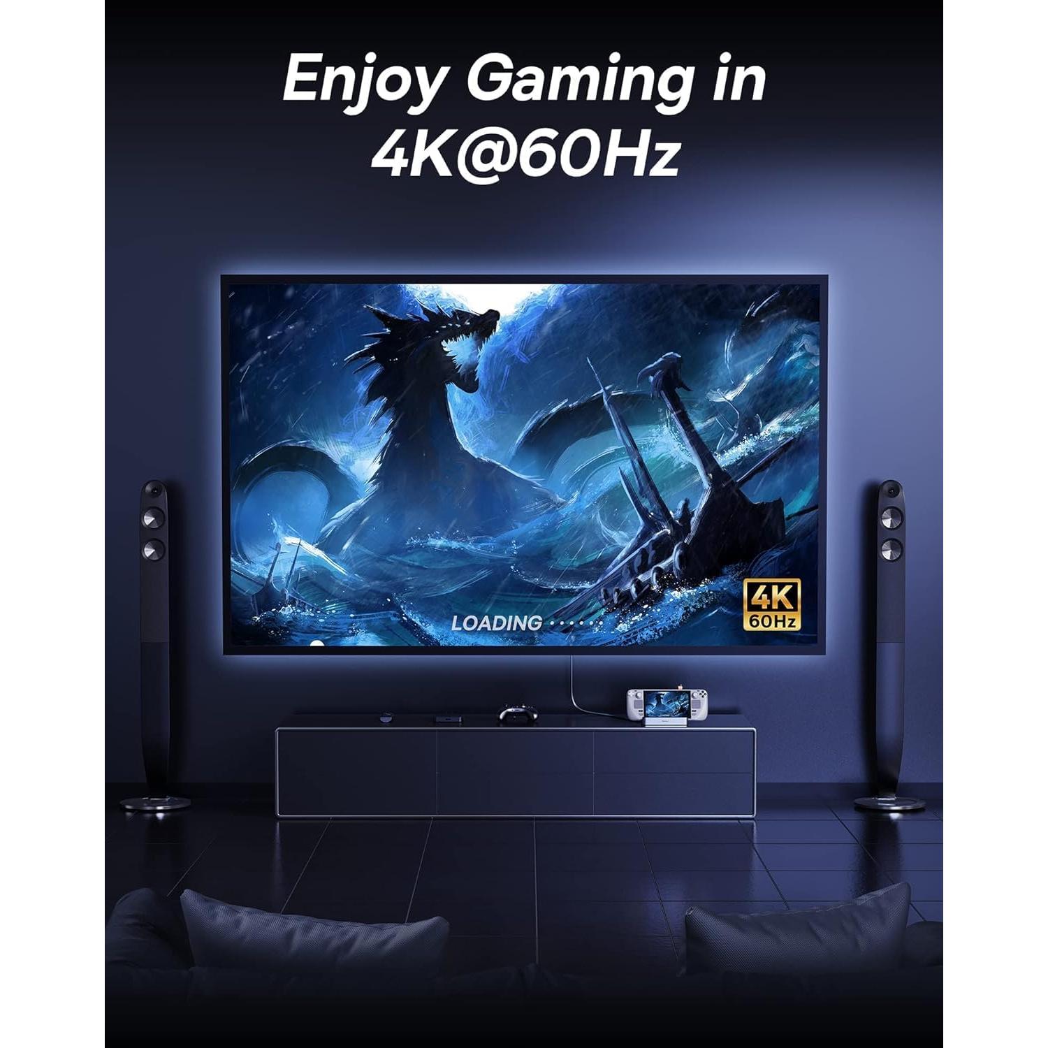 Dock 6-en-1 Baseus para Steam Deck y ROG Ally - HDMI 4K, USB 3.0