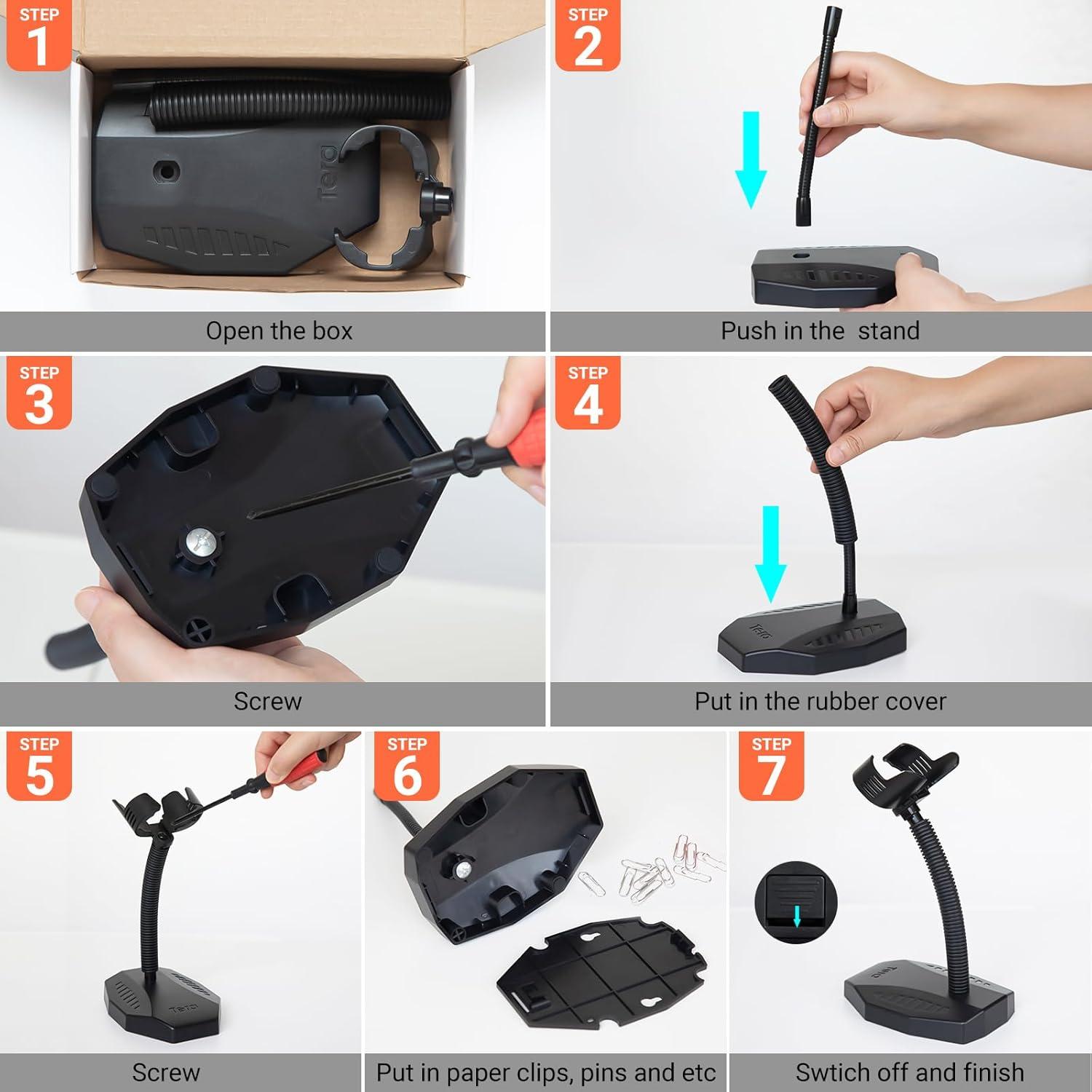 Soporte Universal para Escáner de Códigos de Barras Tera Ajustable