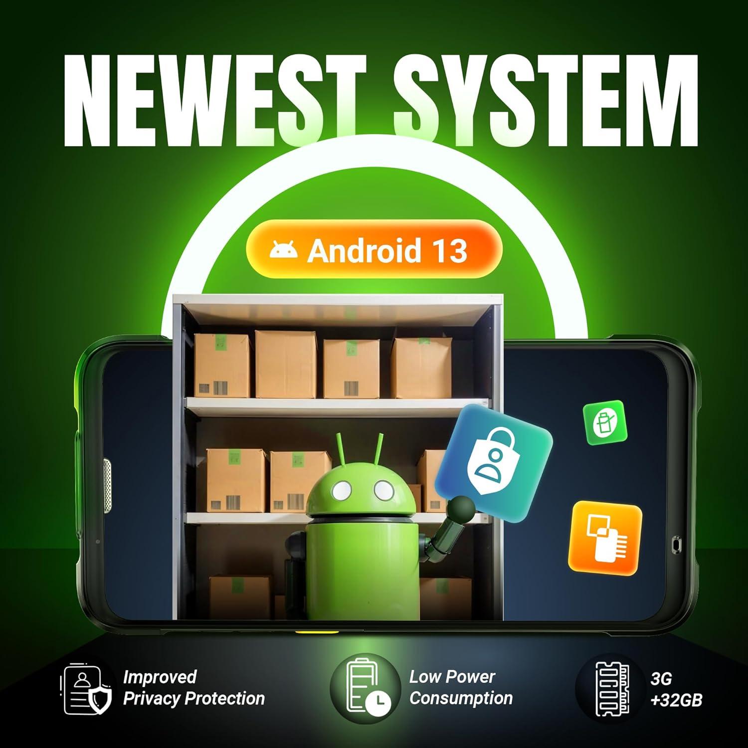 Escáner de Código de Barras Tera P166 Android 13 5.5" HD