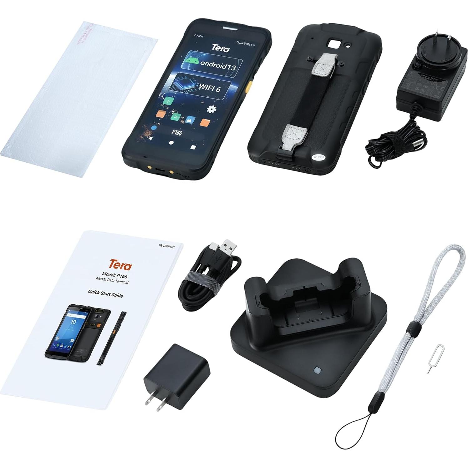 Escáner de Código de Barras Tera P166 Android 13 5.5" HD