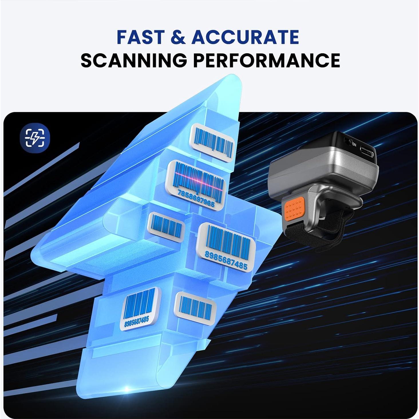 Escáner de Códigos de Barras Inalámbrico Eyoyo EY-038L 1D