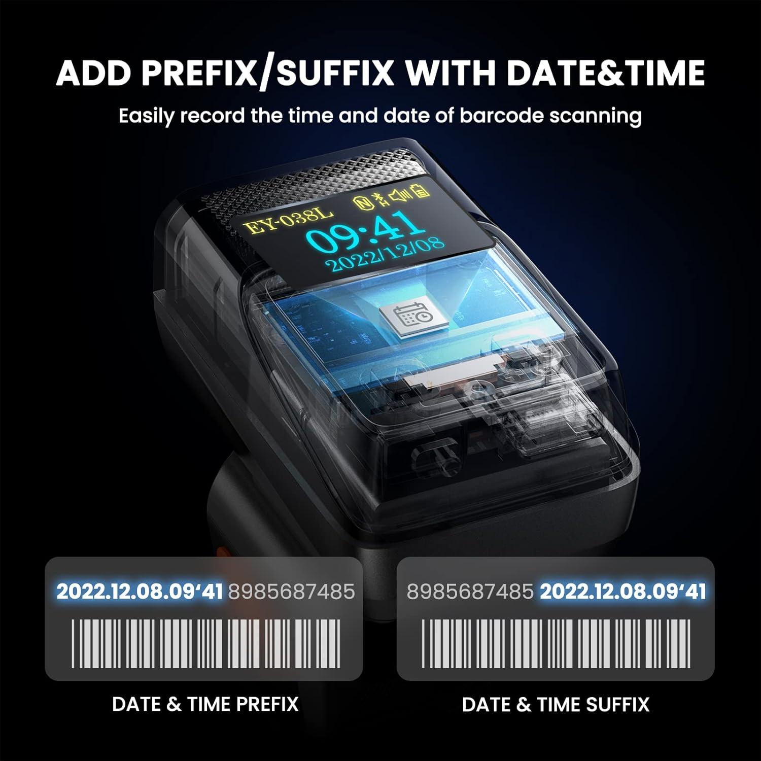 Escáner de Códigos de Barras Inalámbrico Eyoyo EY-038L 1D