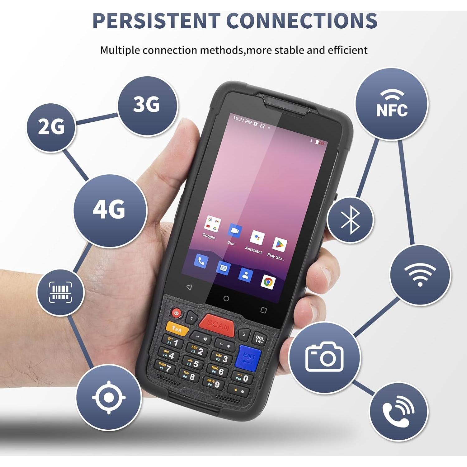 Escáner de Códigos de Barras NETUM M72 Android 12 IP67 4G