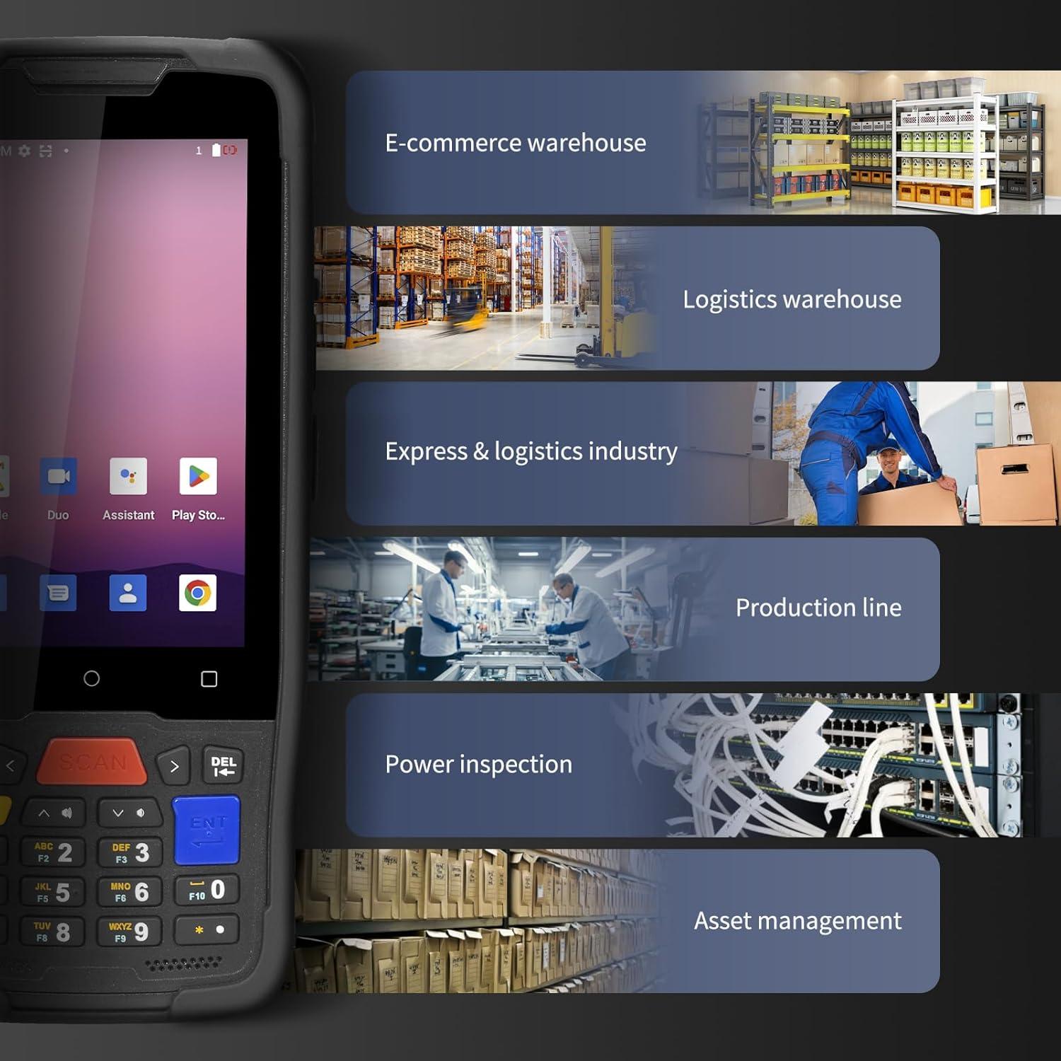 Escáner de Códigos de Barras NETUM M72 Android 12 IP67 4G