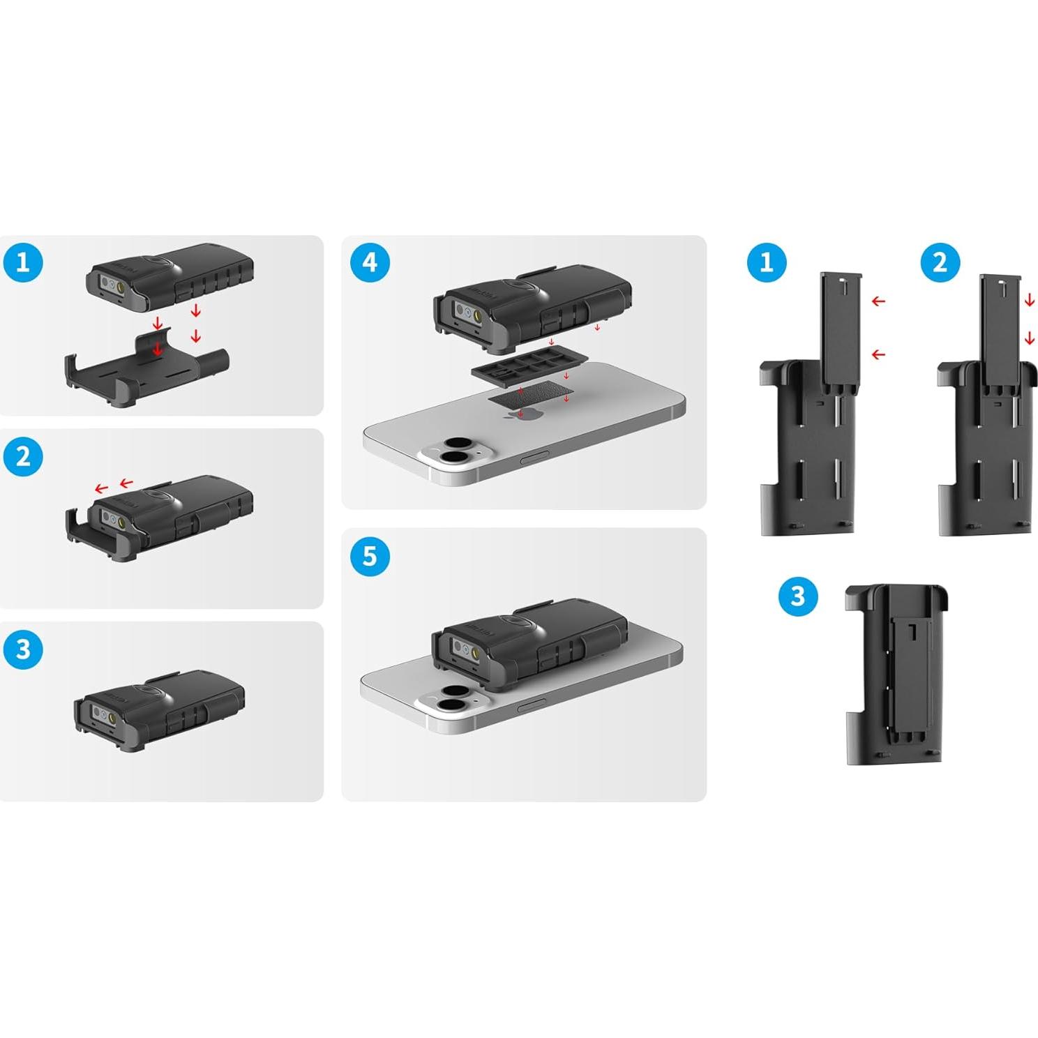 Clip trasero NETUM para escáner E740 E800 E900 E950