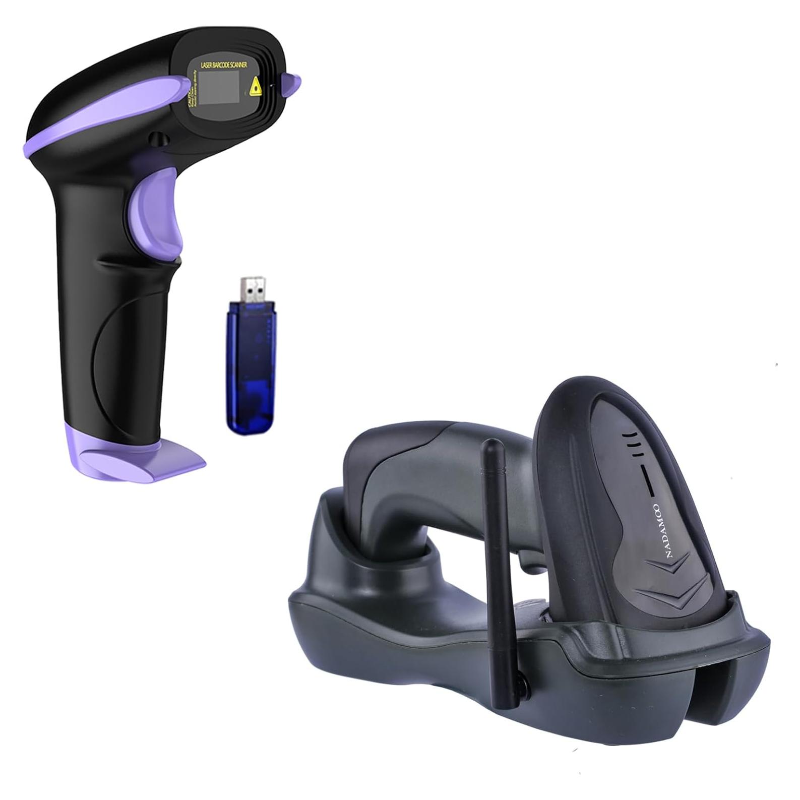 Escáner de Código de Barras Inalámbrico NADAMOO 1D con Base