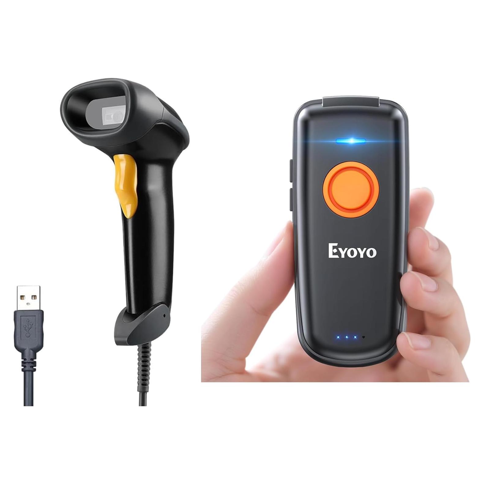 Escáner de Código de Barras 1D Eyoyo EYH2 USB y Bluetooth