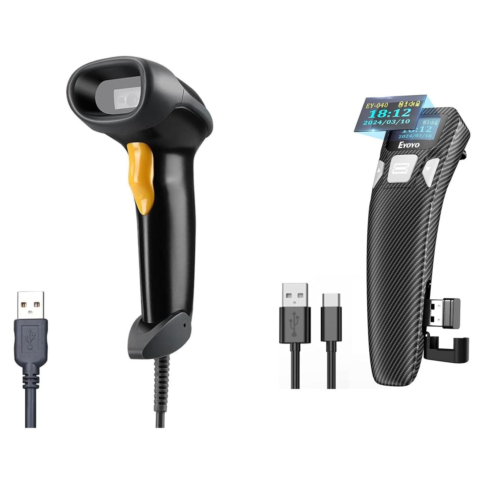 Escáner de Código de Barras 2D USB Eyoyo EY-H2, Lector QR Automático