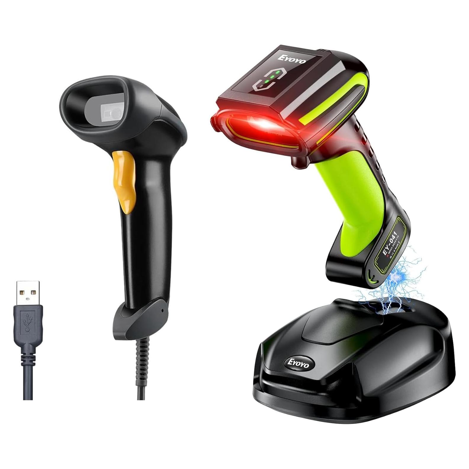 Escáner de Código de Barras 2D Eyoyo EYH2 Inalámbrico y USB