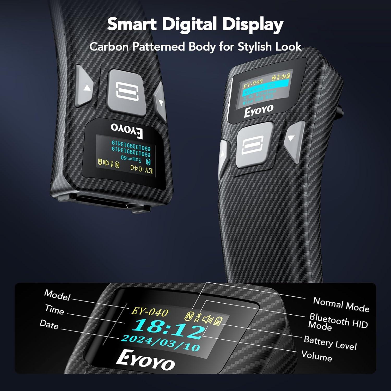 Escáner de Códigos de Barras Inalámbrico Eyoyo 2D Mini