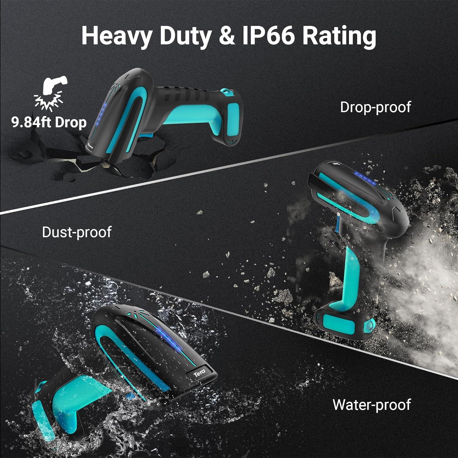 Escáner de Código de Barras Inalámbrico Tera 8100 Pro Azul 2500mAh