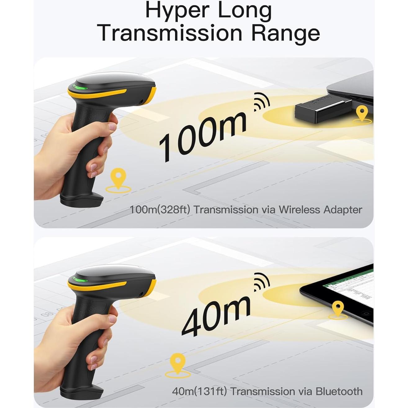 Escáner de Códigos de Barras 2D Inateck BCST-35 Inalámbrico