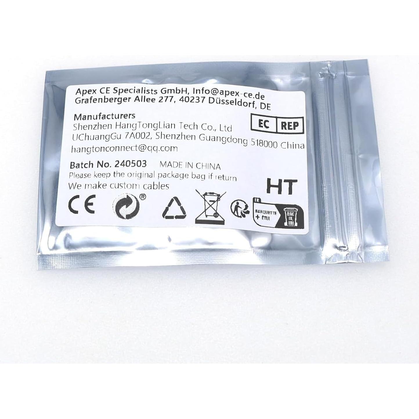 Cable de Red Ethernet M12 8 Pines 1m HangTon Connect