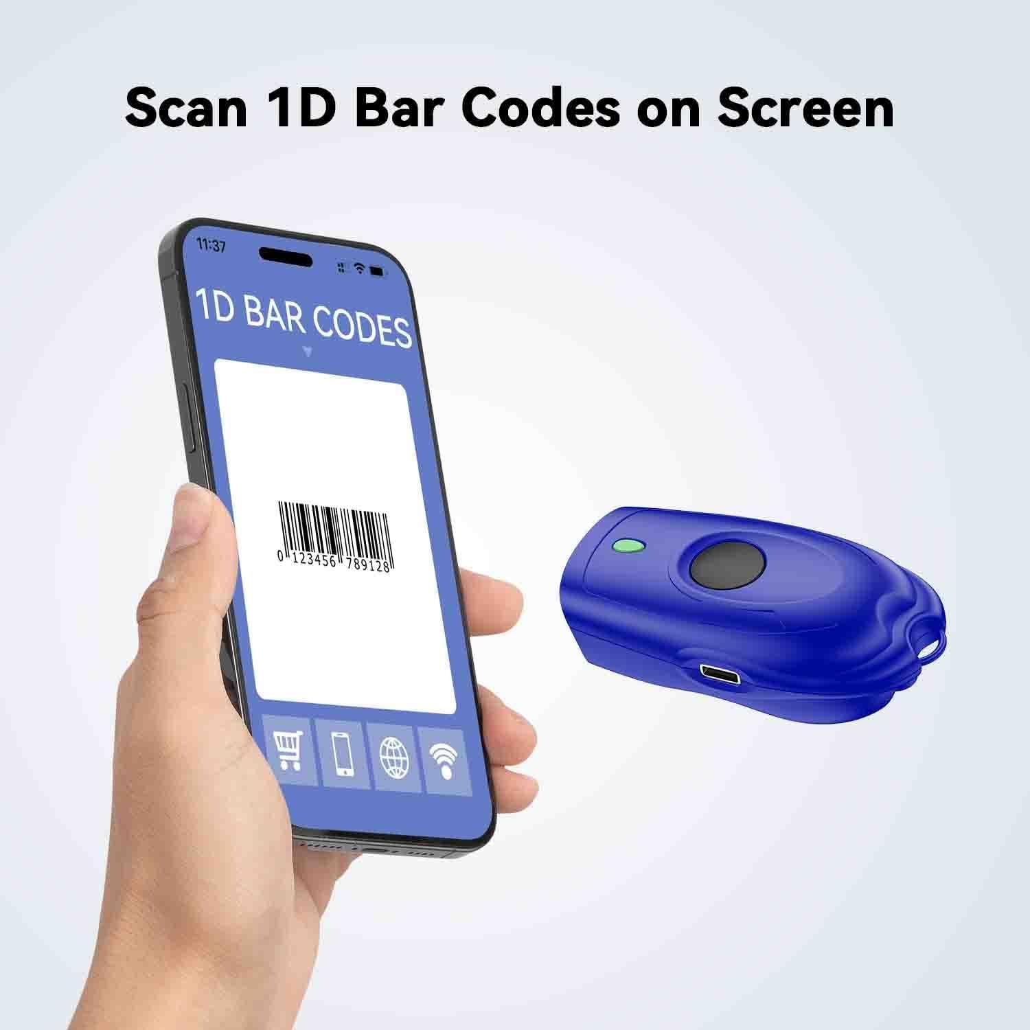 Escáner de Código de Barras Inalámbrico Alacrity CCD 1D Azul