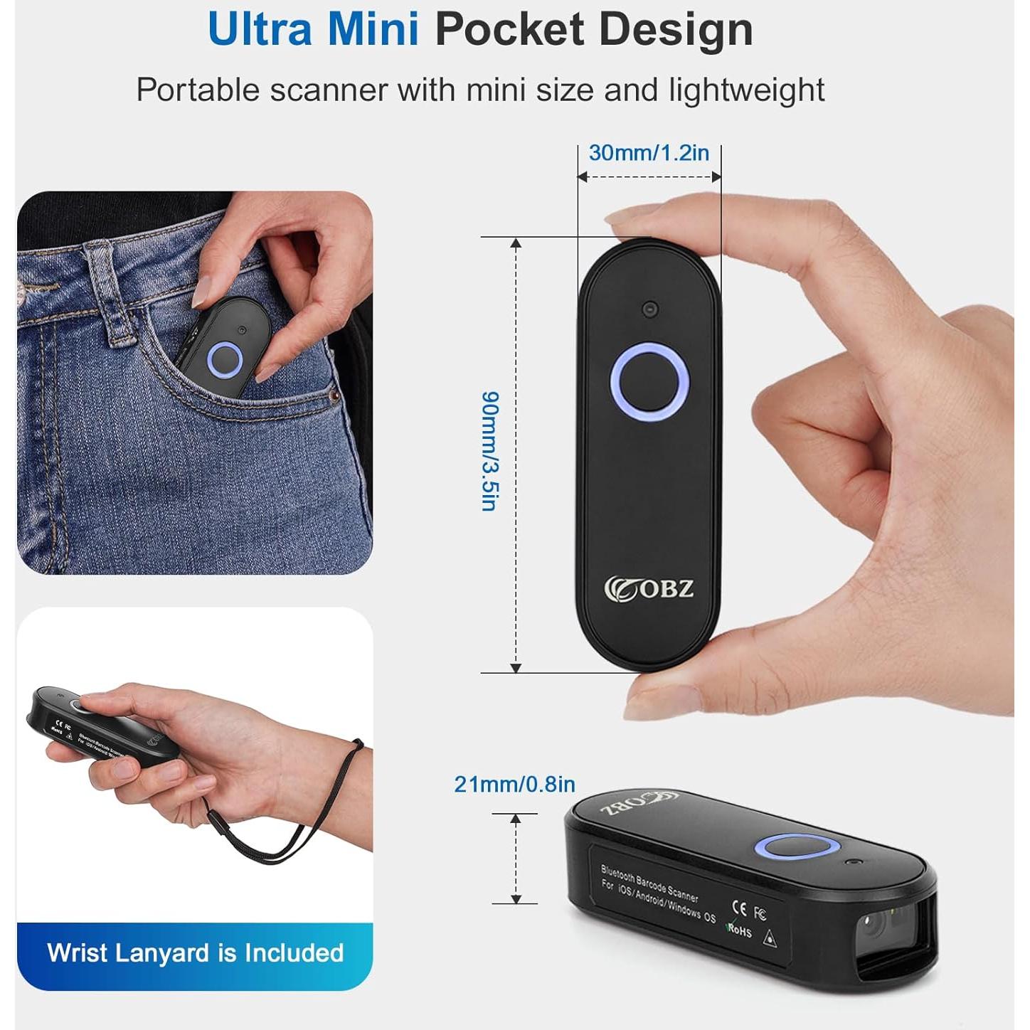 Escáner de Código de Barras Inalámbrico OBZ Mini 2D USB