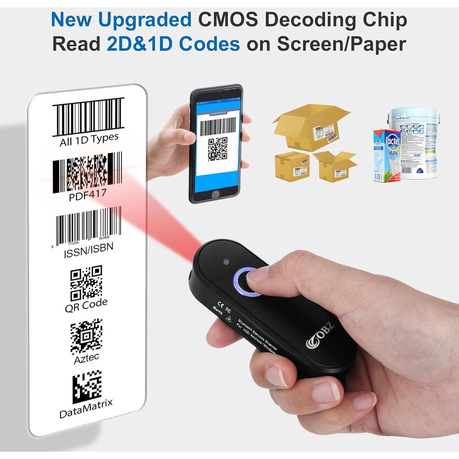 Escáner de Código de Barras Inalámbrico OBZ Mini 2D USB