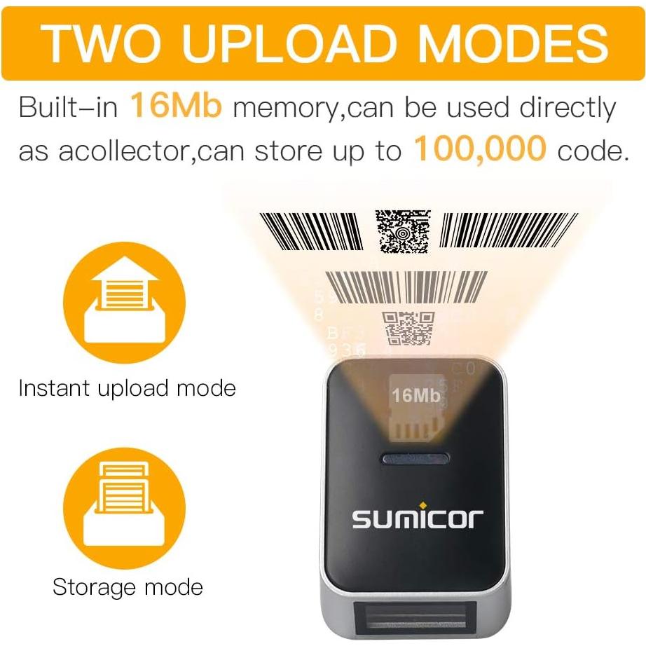 Escáner de Código de Barras Inalámbrico Sumicor 2D Mini