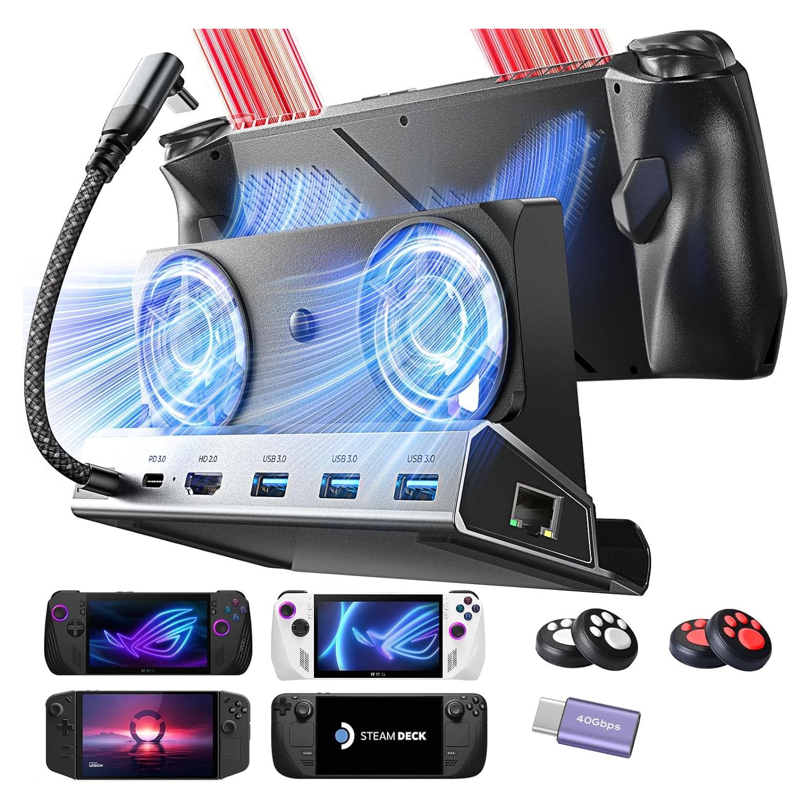 Estación de Acoplamiento LISEN para ASUS ROG ALLY X y Steam Deck 4K