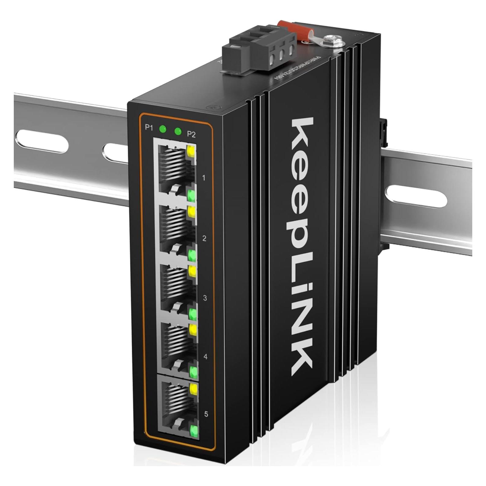 Conmutador Ethernet Industrial 5 Puertos keepLiNK IP40