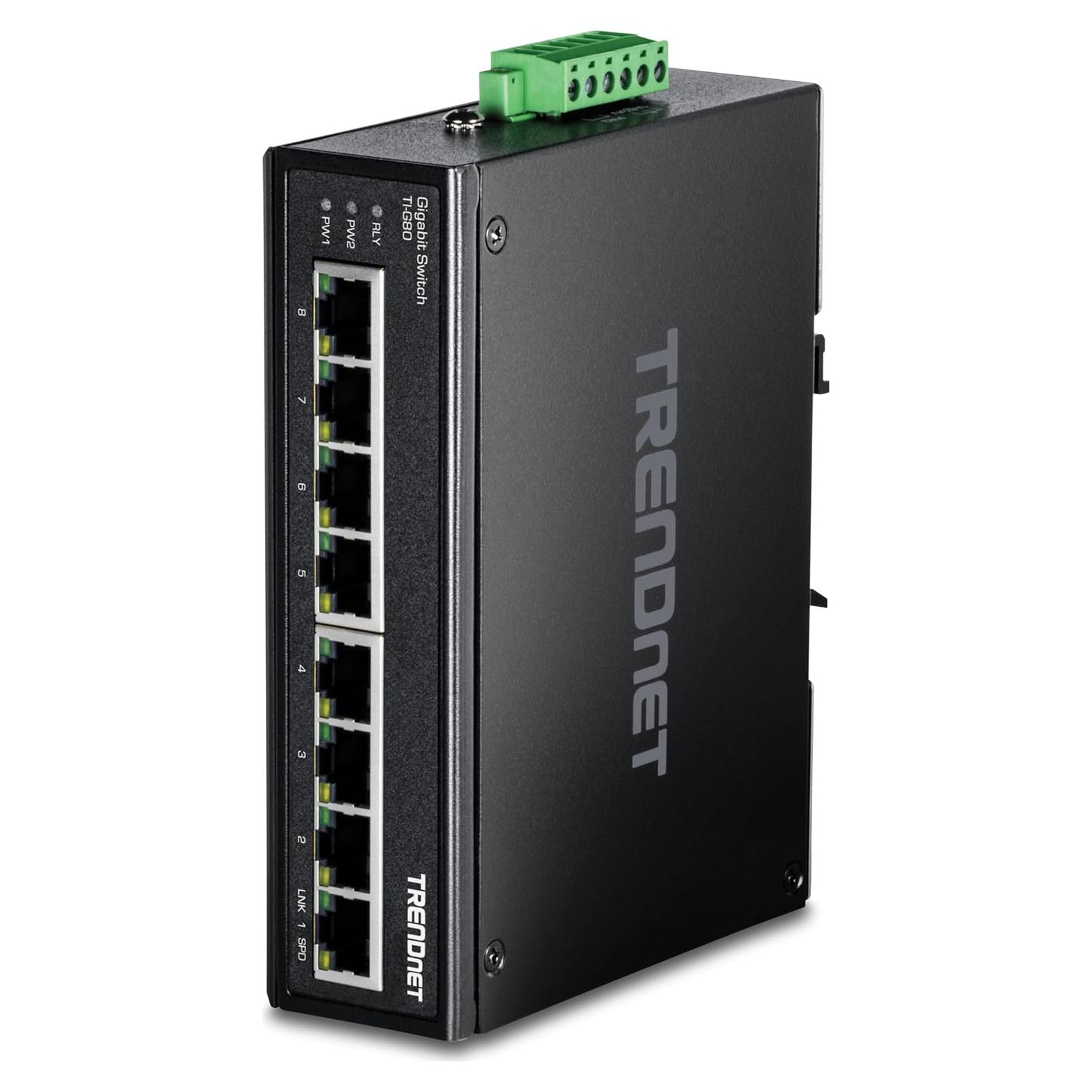 Interruptor Industrial Gigabit Ethernet TRENDnet TI-G80 8 Puertos