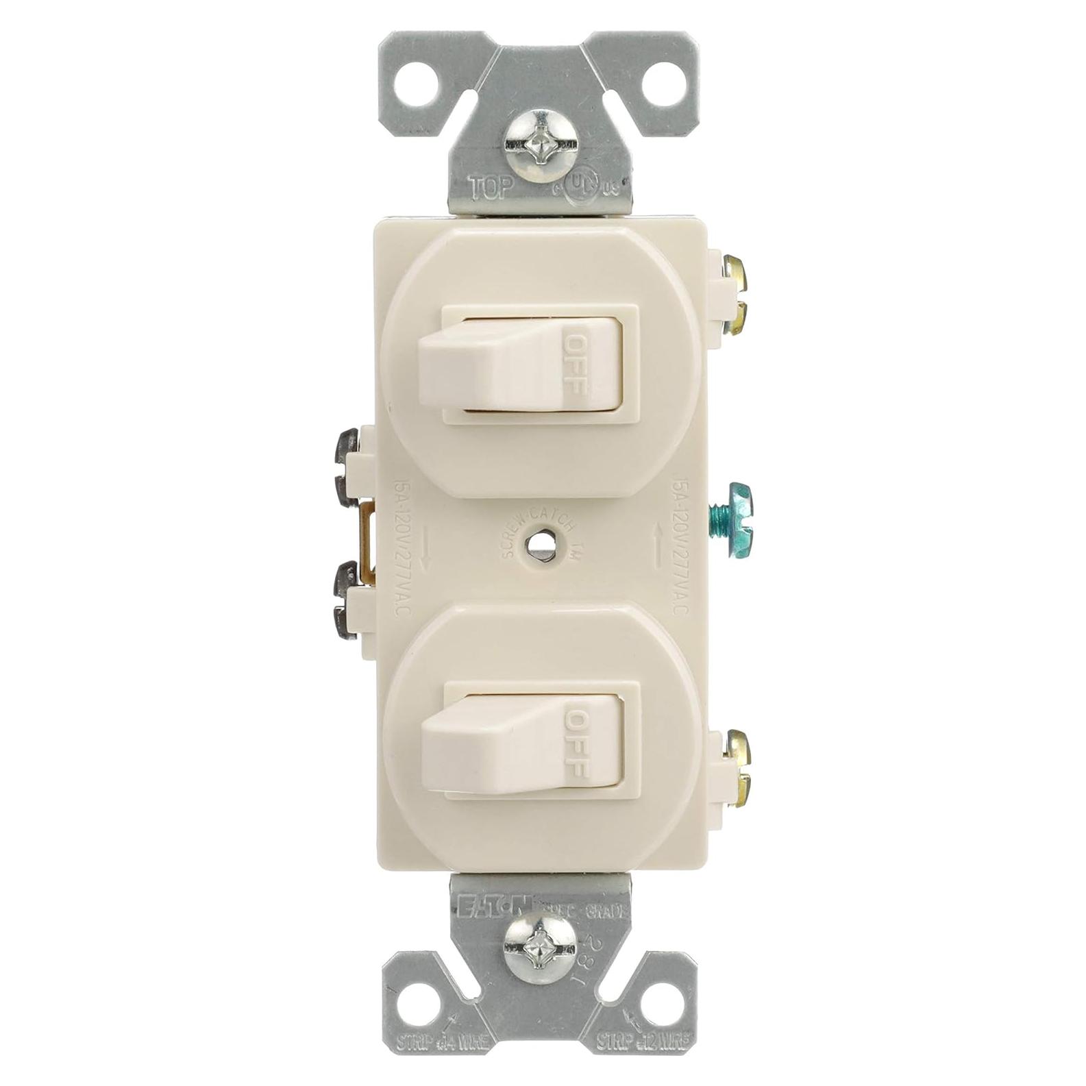 Interruptor Eaton 271LA 15A 120/277V Palanca Almendra Clara