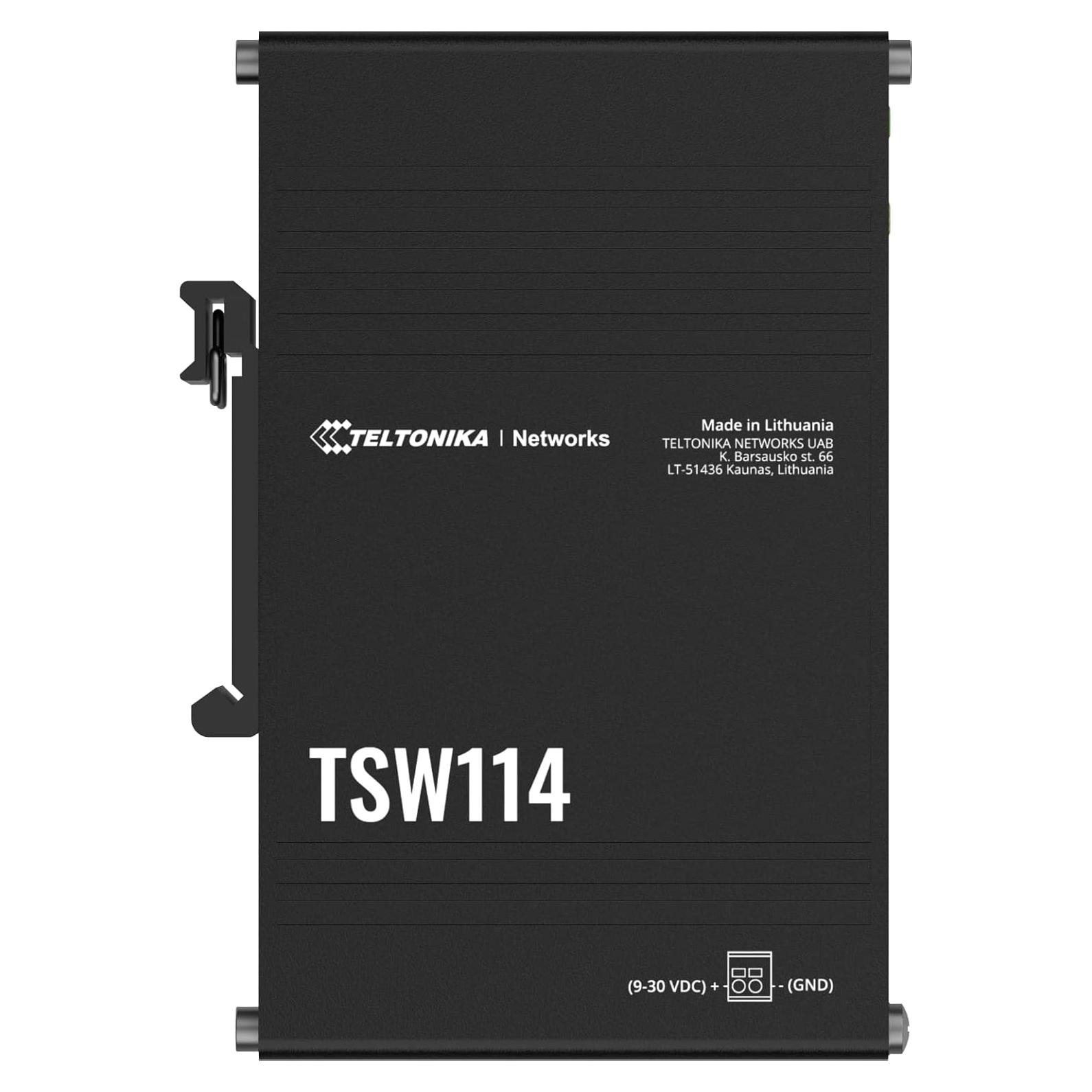 Interruptor de Riel DIN Teltonika TSW114 - 5 Puertos Ethernet