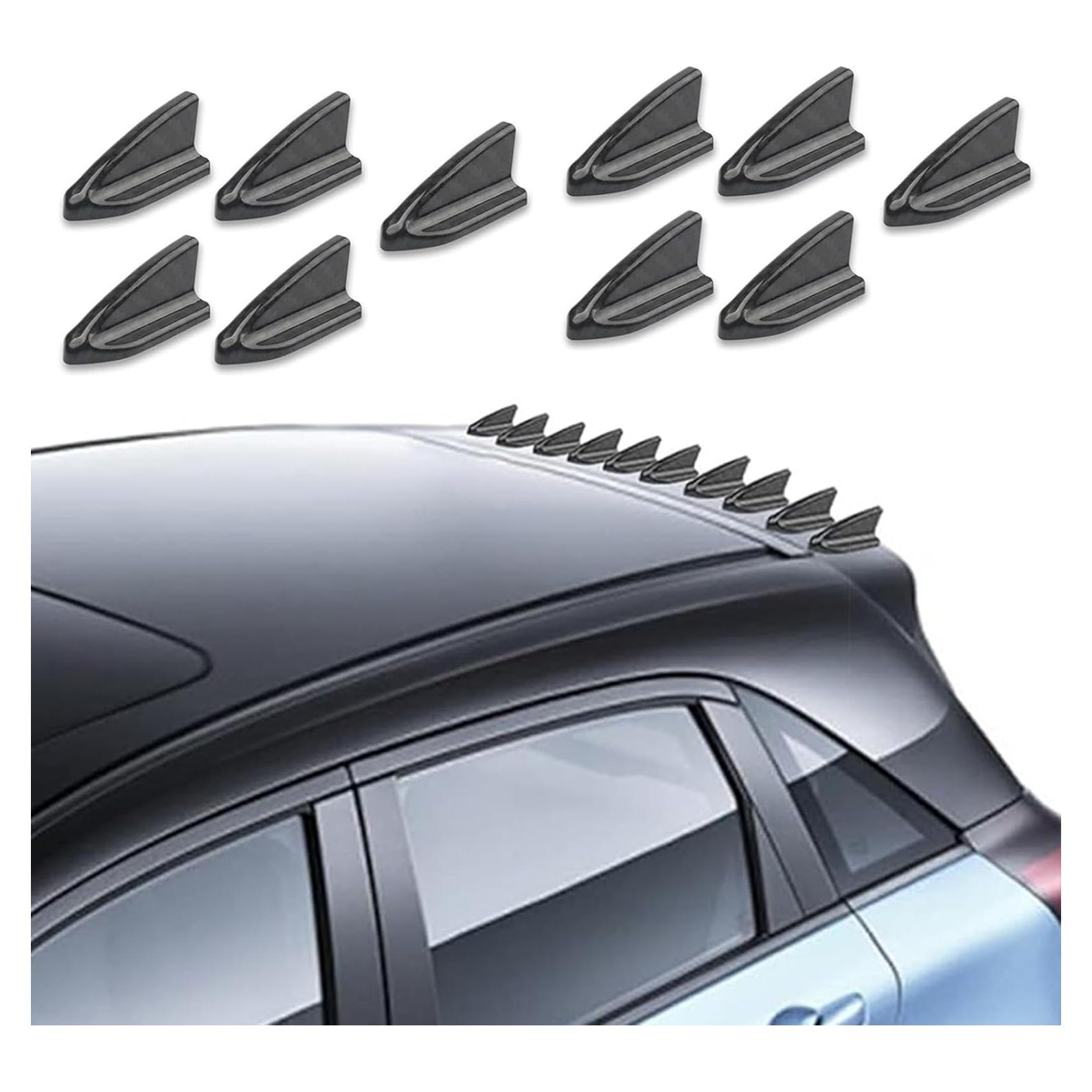 10 PCS Antena Aleta de Tiburón Awlbed Fibra Carbono Negra