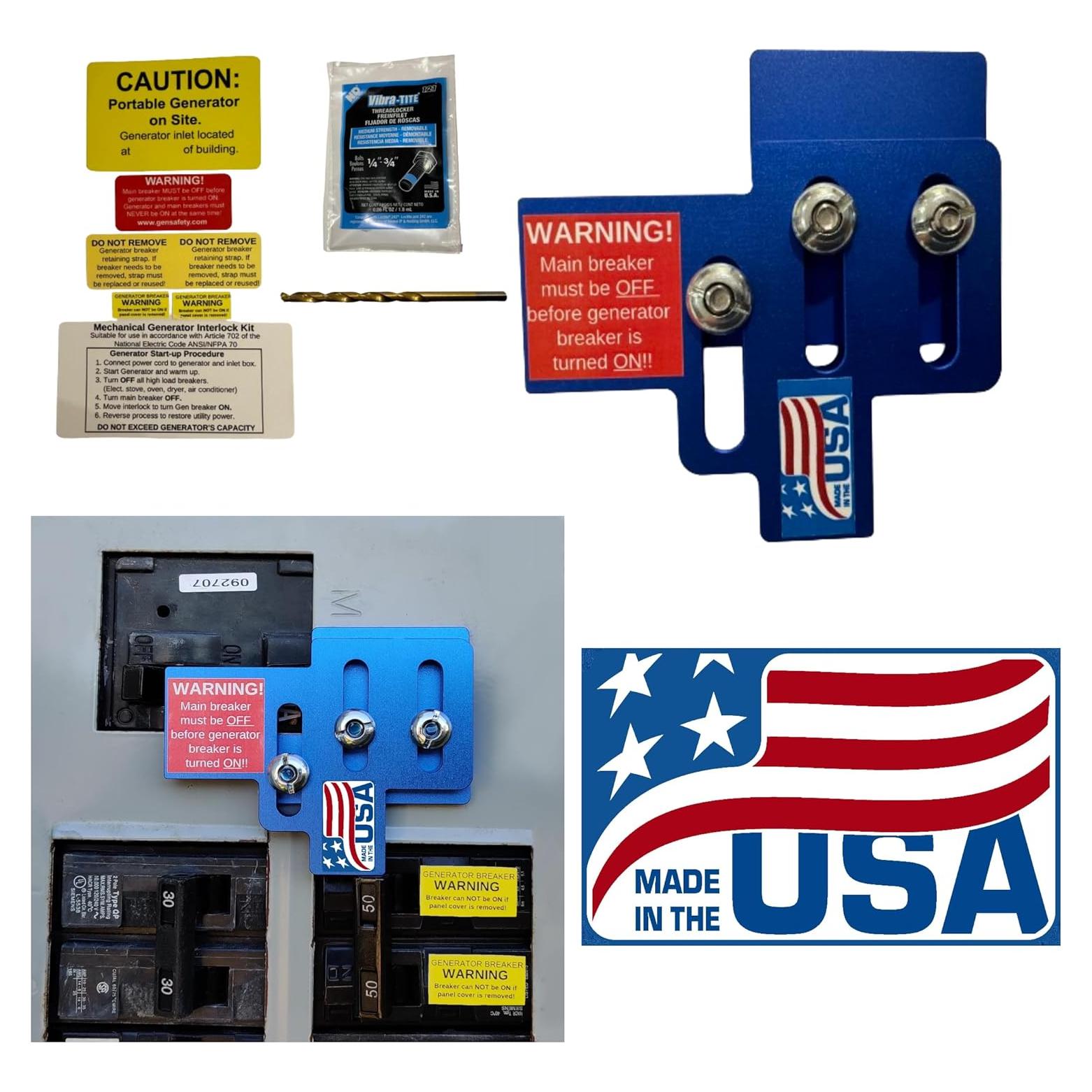 Kit de Interbloqueo GenSafety SM200 para Paneles Siemens y Murray 150A/200A