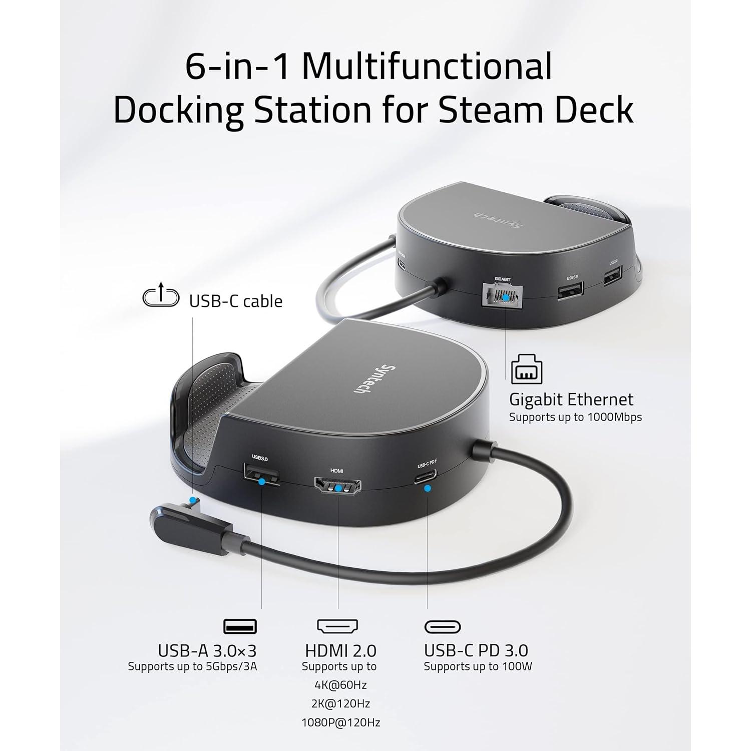 Base Mini Syntech 6-en-1 para Steam Deck y ROG Ally