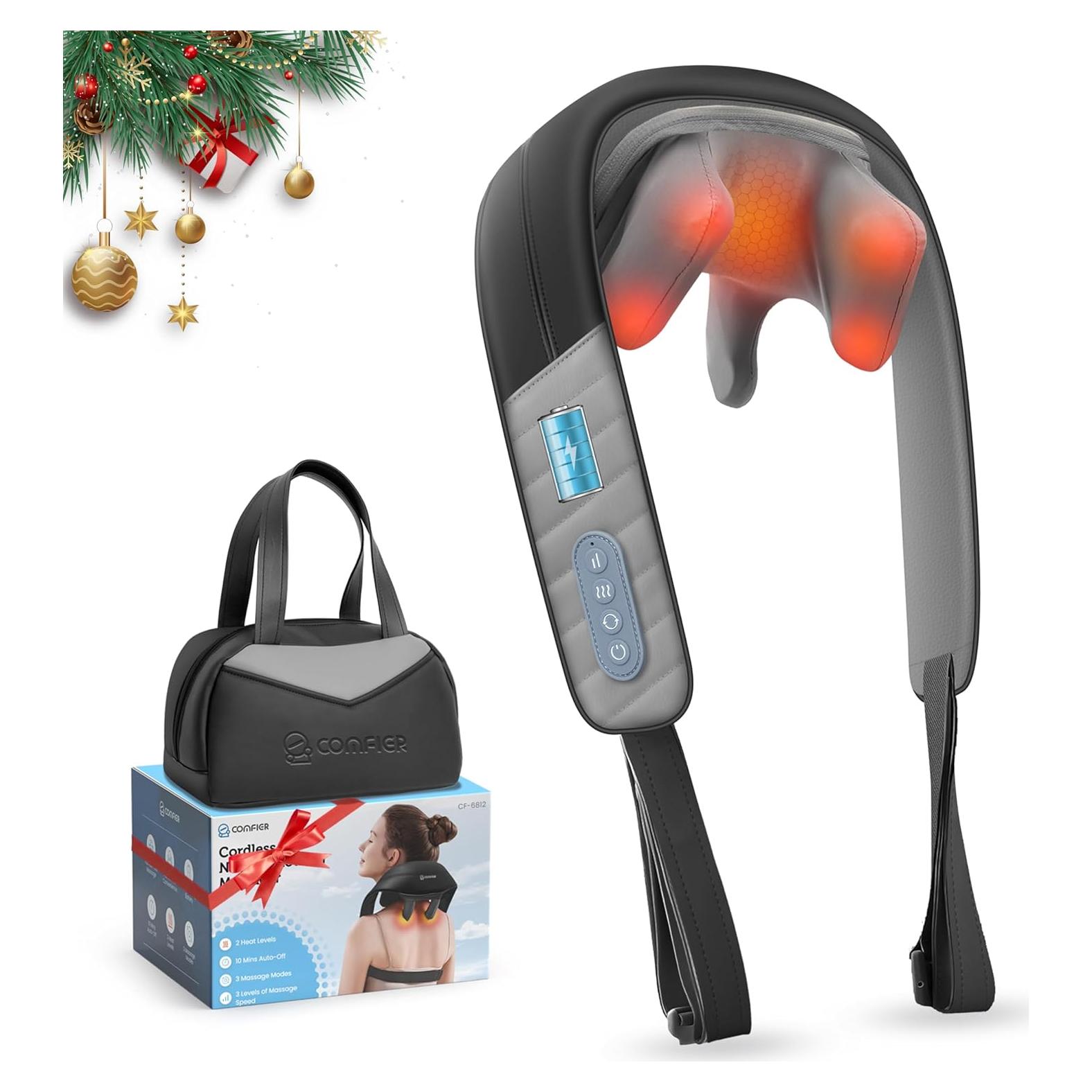 Masajeador de Cuello 4D COMFIER CF-6812 Inalámbrico con Calor