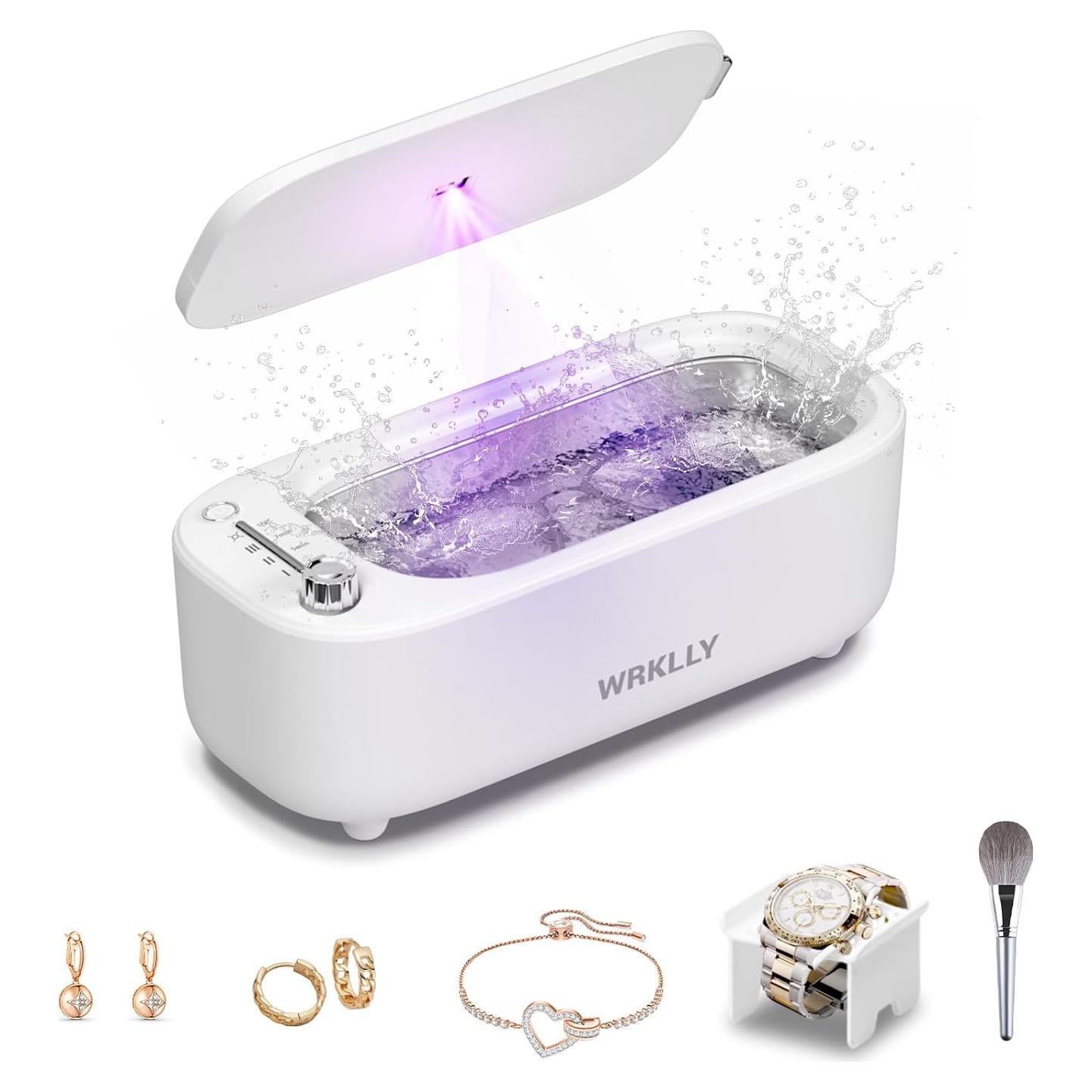 Limpiador Ultrasónico de Joyas WRKLLY 50kHz 400ml 4 Modos