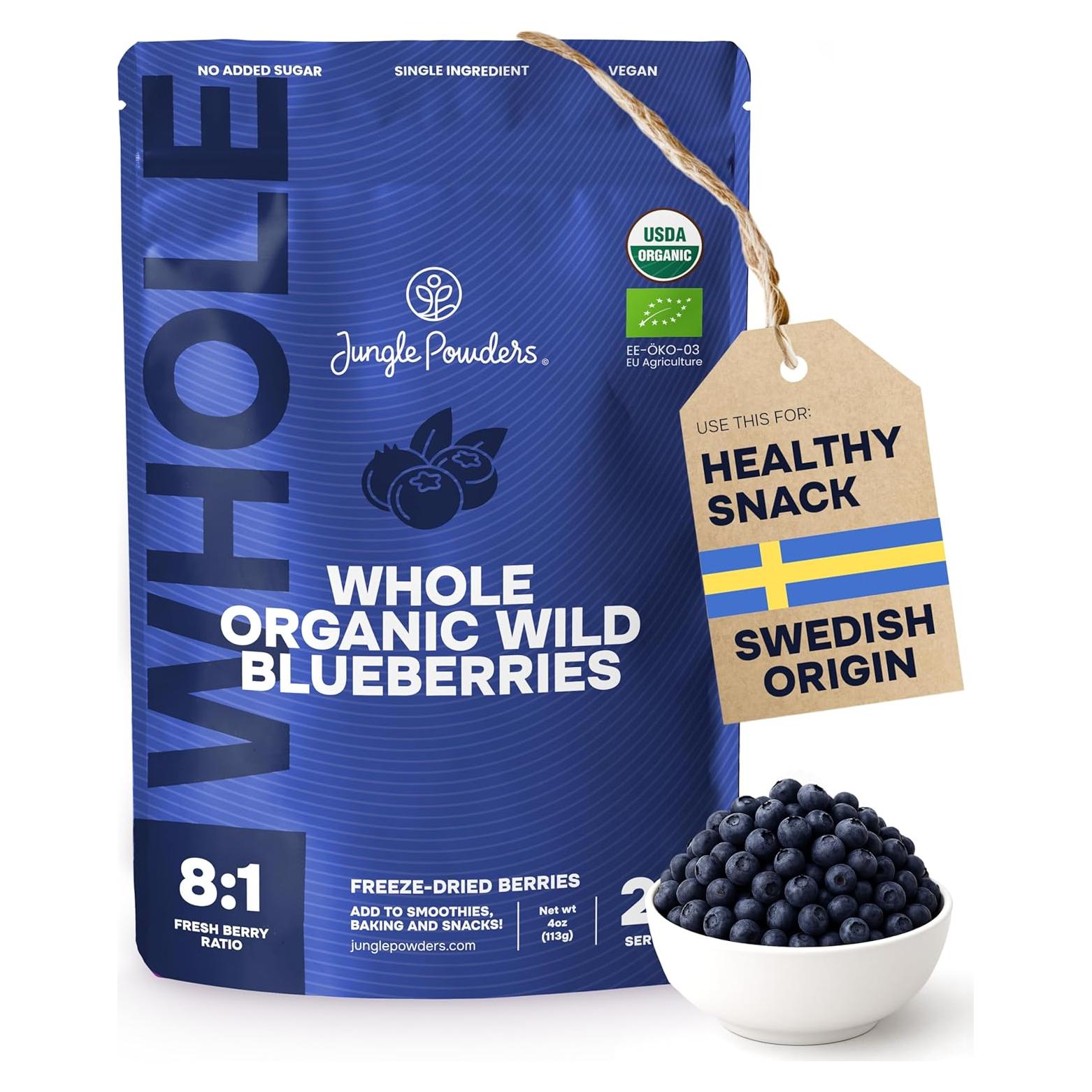 Arándanos Silvestres Orgánicos Liofilizados Jungle Powders 113g