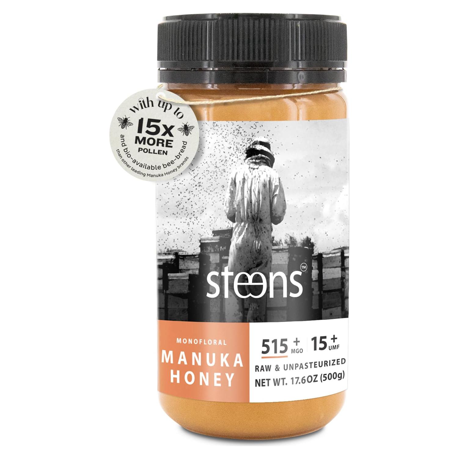 Miel de Manuka Steens UMF 15+ Cruda 500g - Pura y Natural