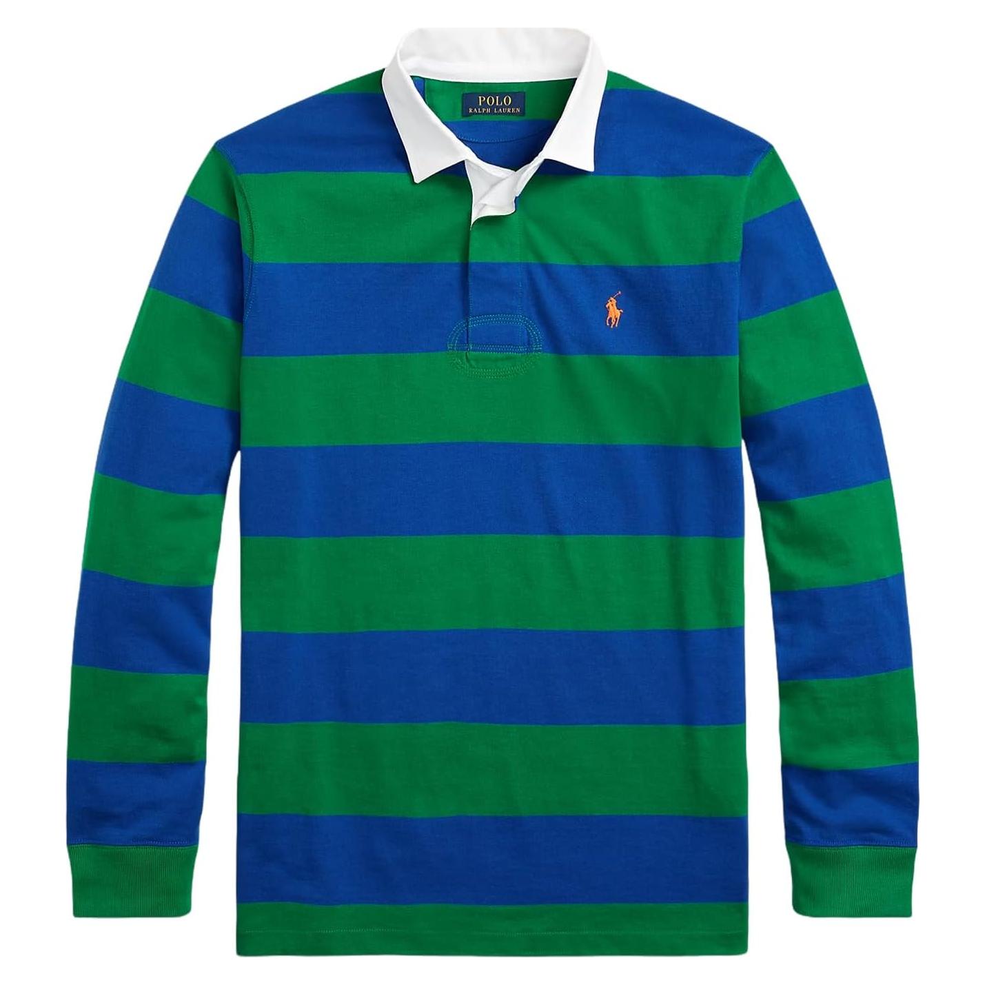 Camiseta Rugby Polo Ralph Lauren Hombres Verde Azul Mu