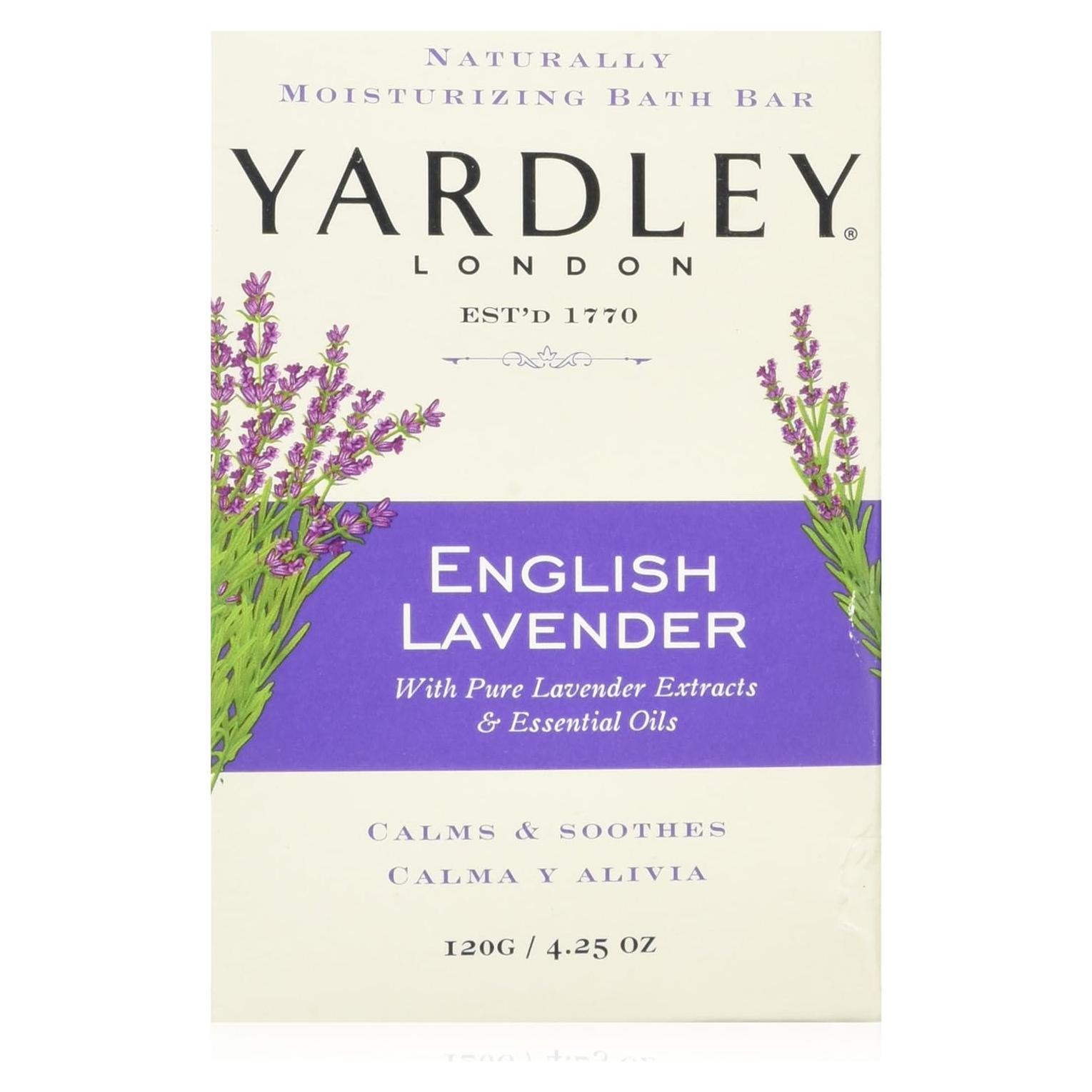 Jabón de Lavanda Inglesa Yardley London 120 g - Paquete de 8