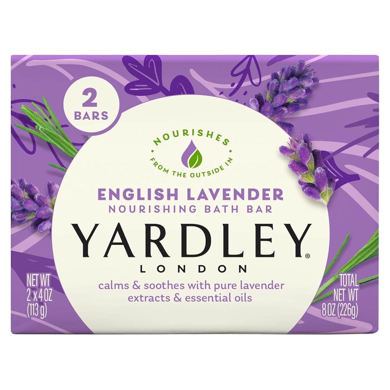 Jabón de Baño Nutritivo Yardley London Lavanda 120 g - 2 Piezas