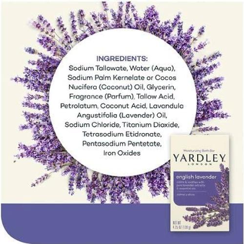 Barra de Baño Hidratante Yardley Lavanda Inglesa 120g